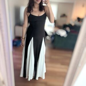 Commense Black and White Maxi Dress